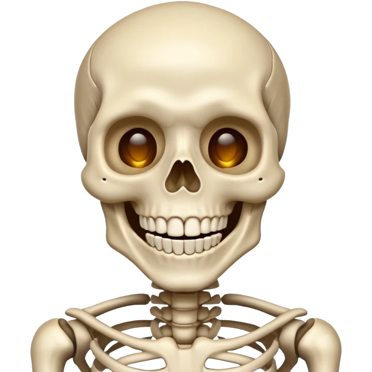 A skeleton laughing emoji