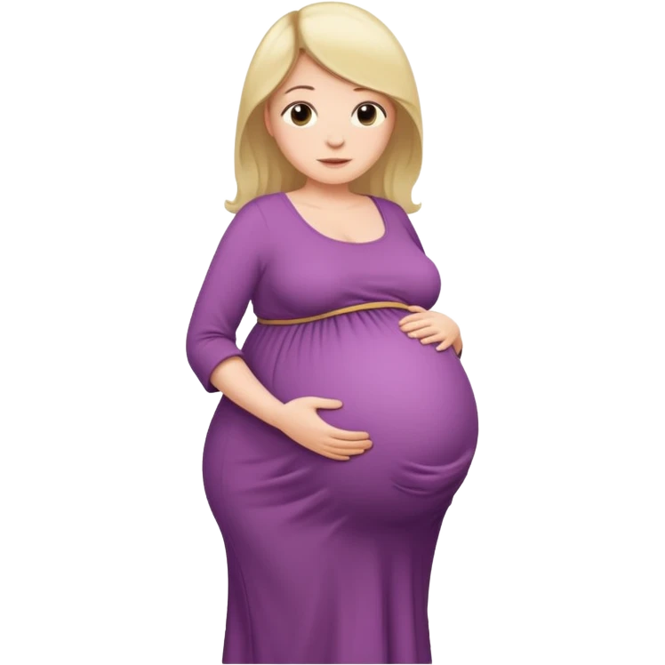heavily pregnant woman with very extremely abnormally huge overdue belly emoji