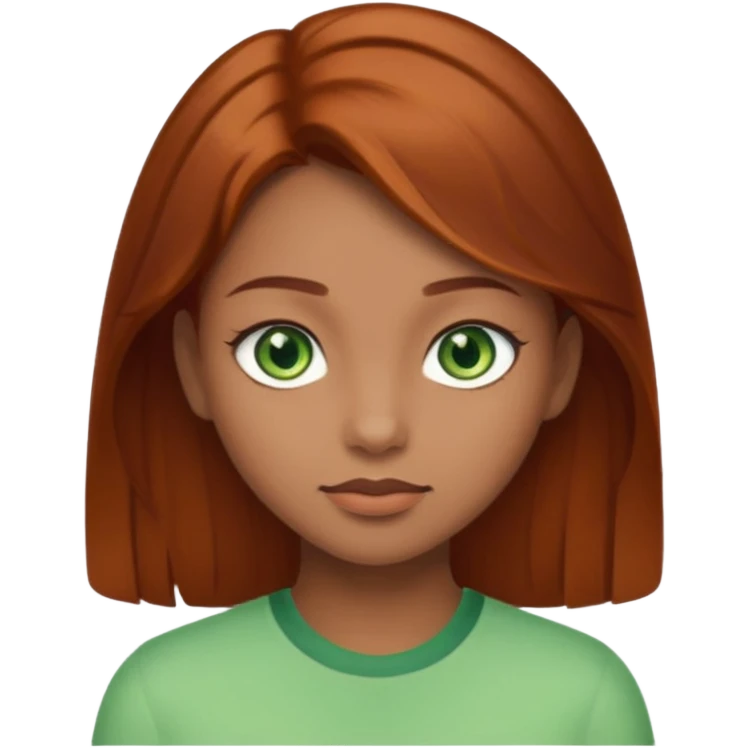 Girl with light brown skin auburn hair emoji