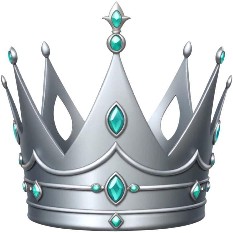 silver queen crown emoji