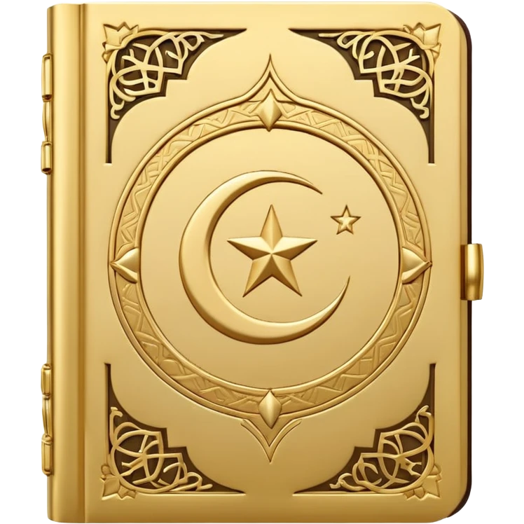 Closed Quran with the Islamic Symbol on it (moon and star) emoji