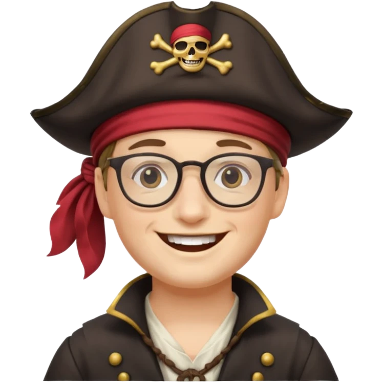 Pirate nerd emoji