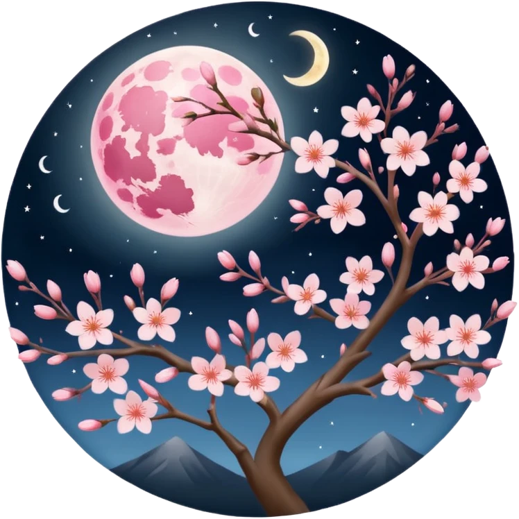 moon sakura emoji