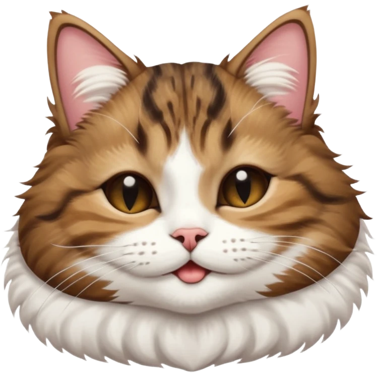 dark brown tabby and white cat in funny positions upside down with eyes closed emoji