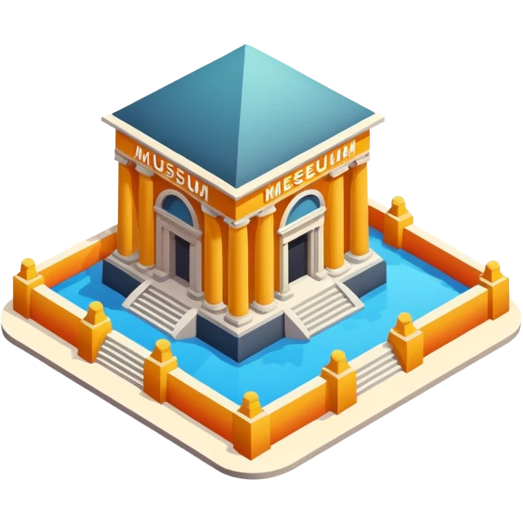 Isometric art museum emoji