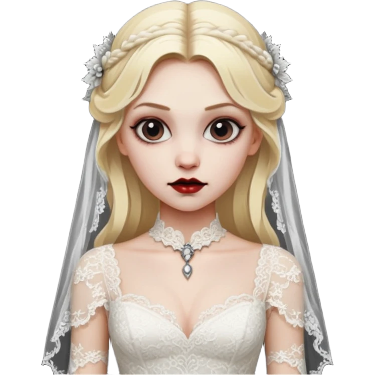 blonde vampire bride emoji