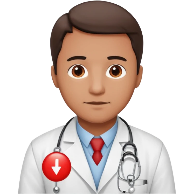 남자 의사가 반대하는 표시 emoji