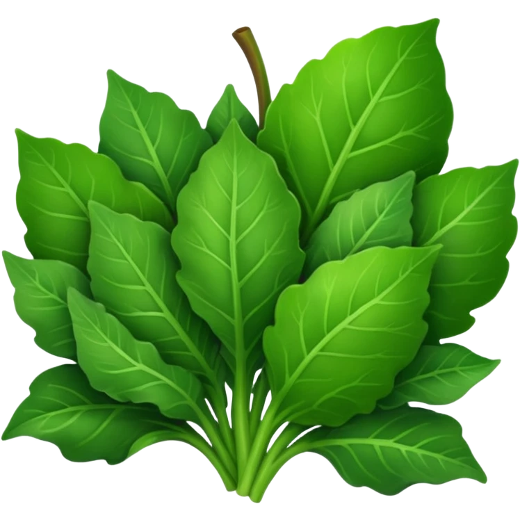 bunch of leafy greens, fresh and vibrant, apple style emoji emoji