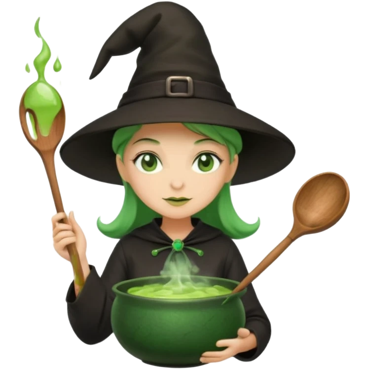 green witch cooking potion emoji