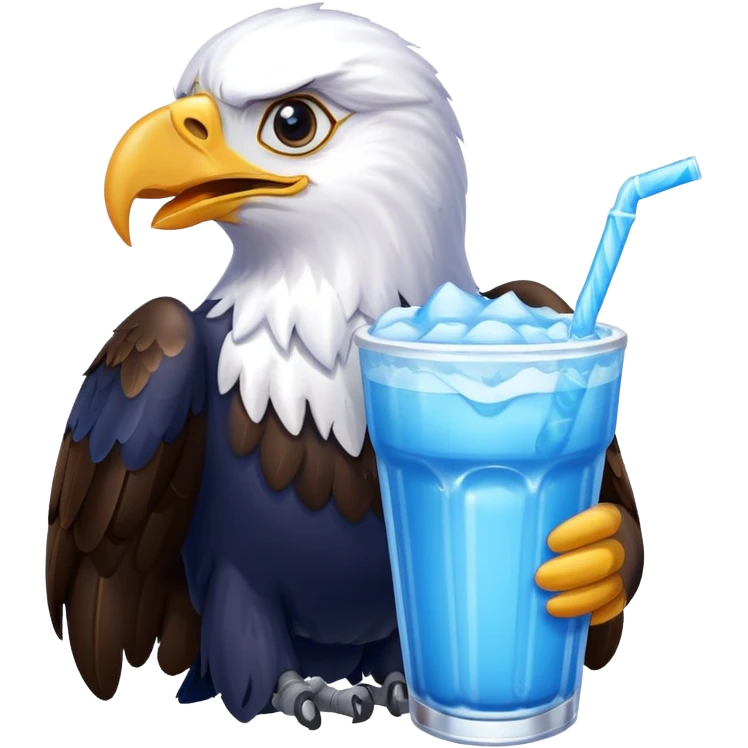 eagle drinking slushy emoji