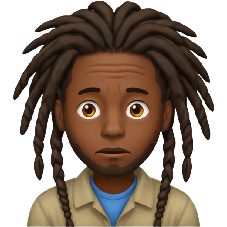 black man wit dreads confused  emoji