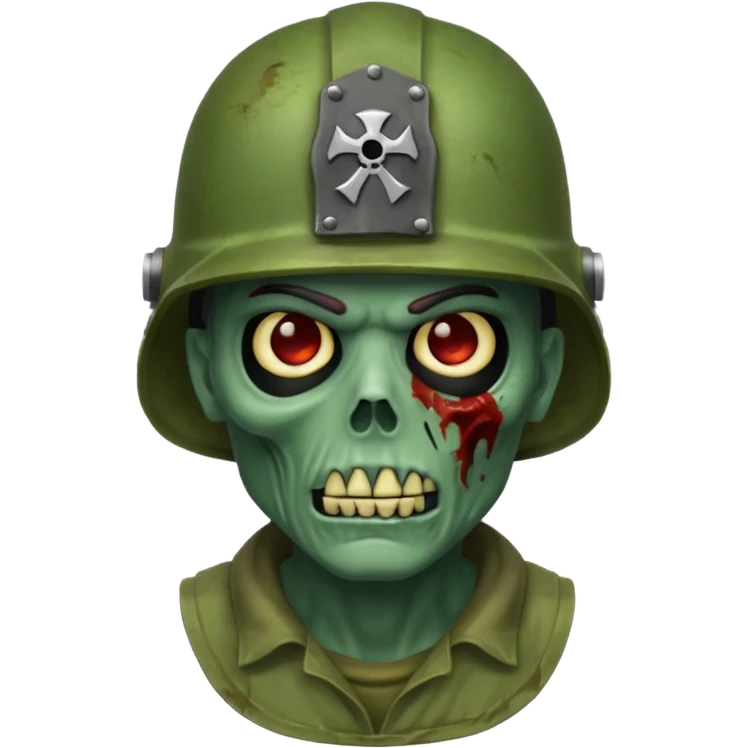 zombie with a war helmet  emoji