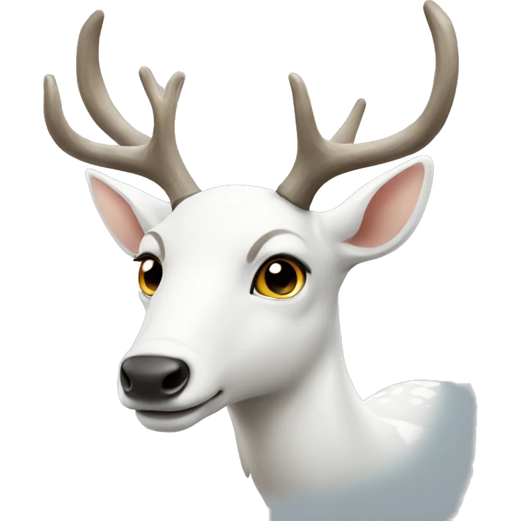 White deer emoji