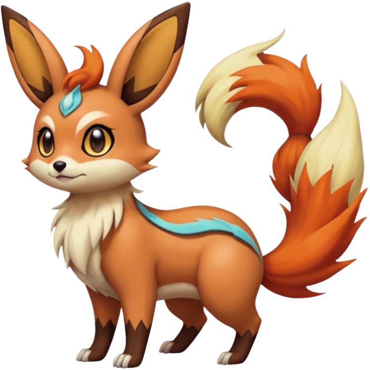 Meloetta-Flareon-Furret-Linoone-Eevee-Pokémon-Fakémon-creature emoji