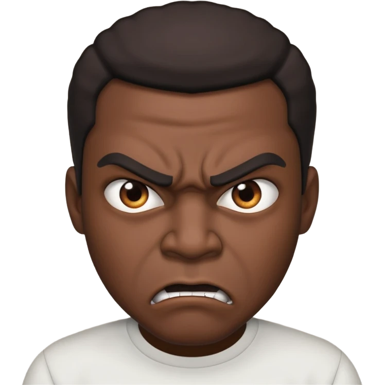 draw an angry violent black man emoji