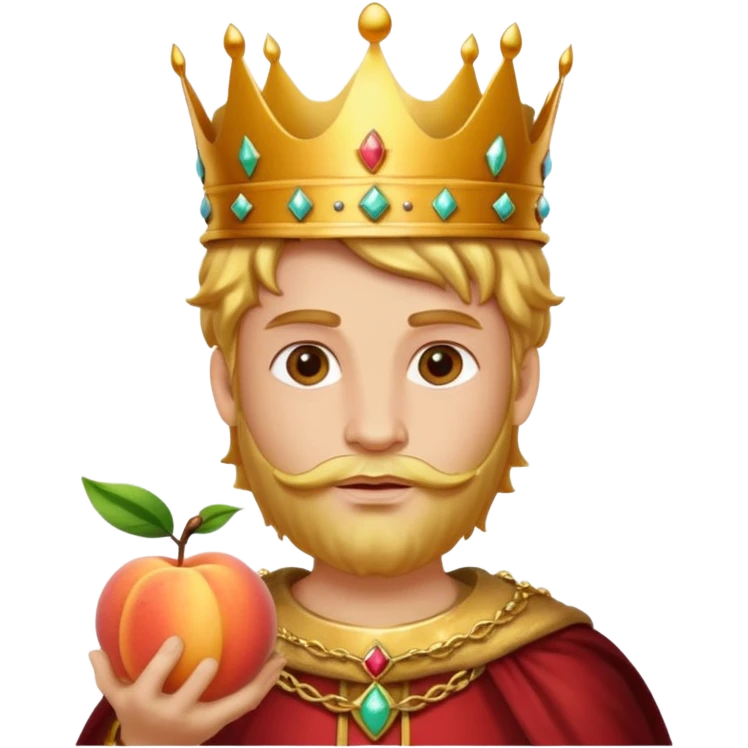 king and peach emoji