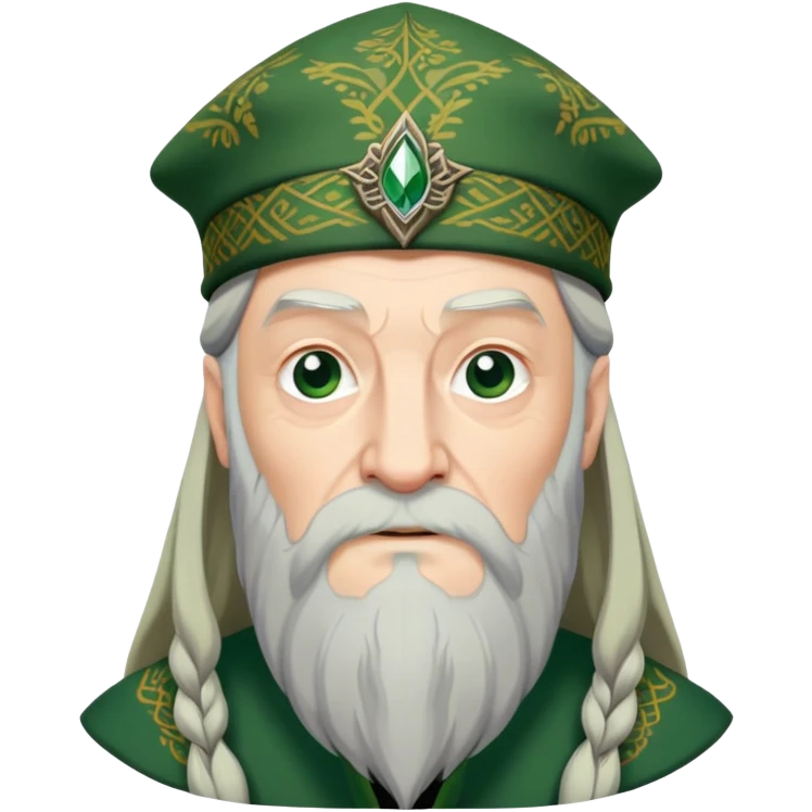 Dumbledore green scotland Tam o'shanter cap with decorative patterns emoji