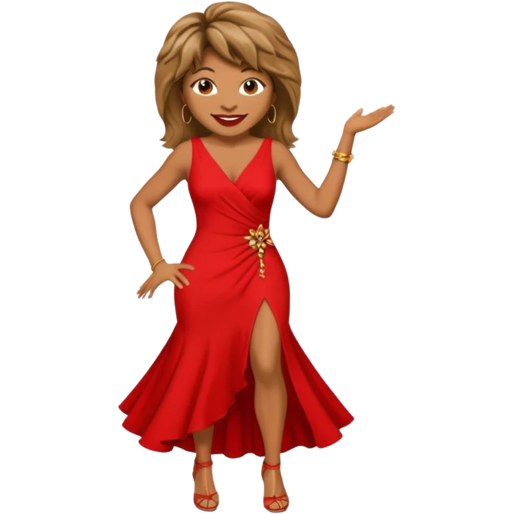 Tina Turner red dress emoji