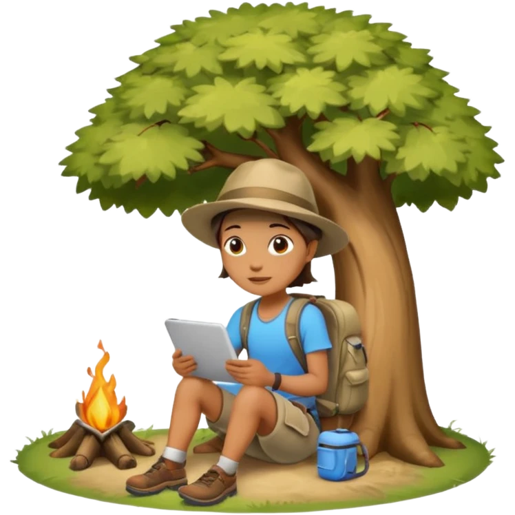 tree camping emoji