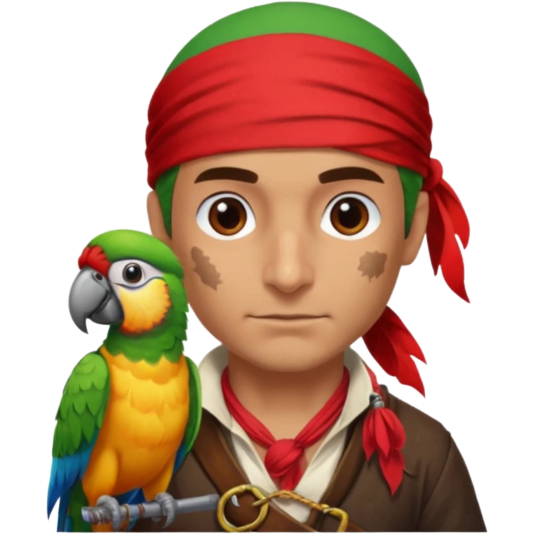 pirate and parrot emoji