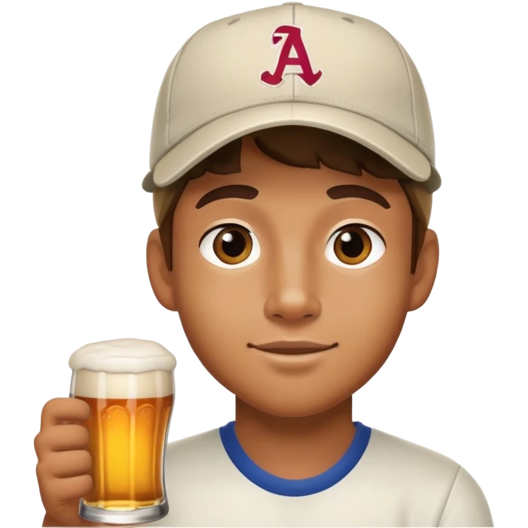 frat boy with a beer emoji