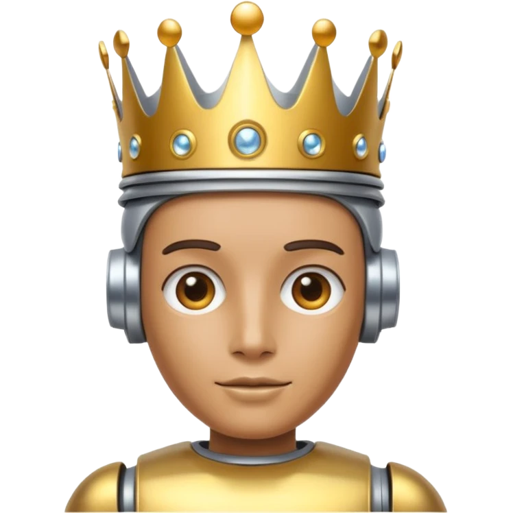 🤖+🫅🏼 emoji