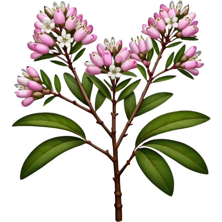 single Mountain laurel, straight stem emoji