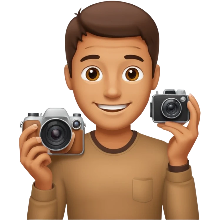 مرد دوربین به دست emoji
