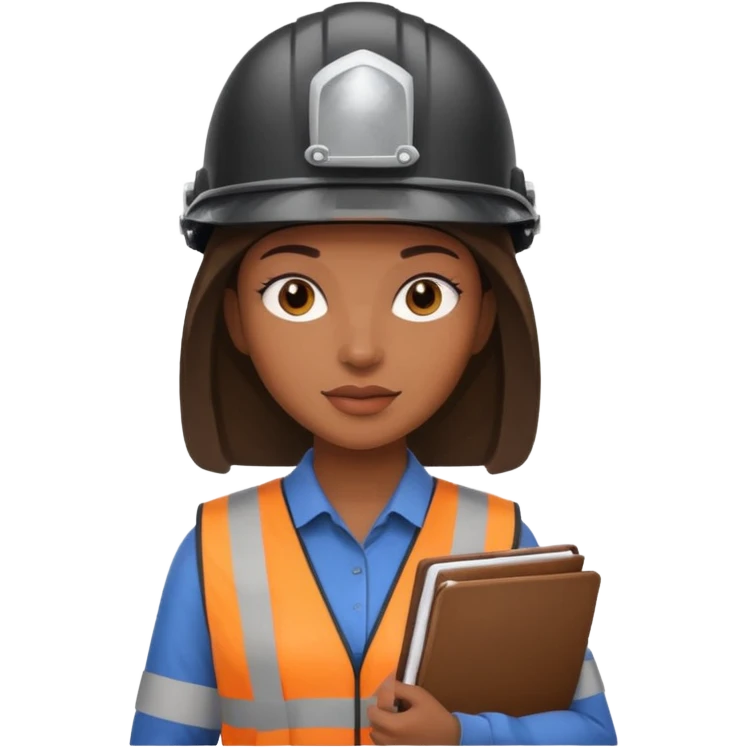 podrias hacer un emoji que represente a una mujer que trabaja de siso (seguridad y salud en el trabajo) emoji