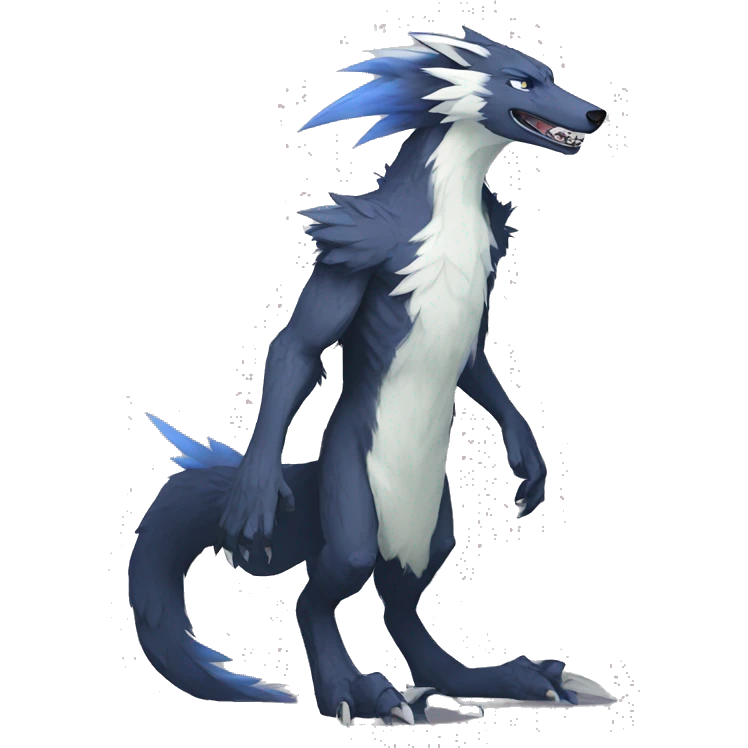 Cool Edgy Modern Sergal species by LiLaiRa full body emoji