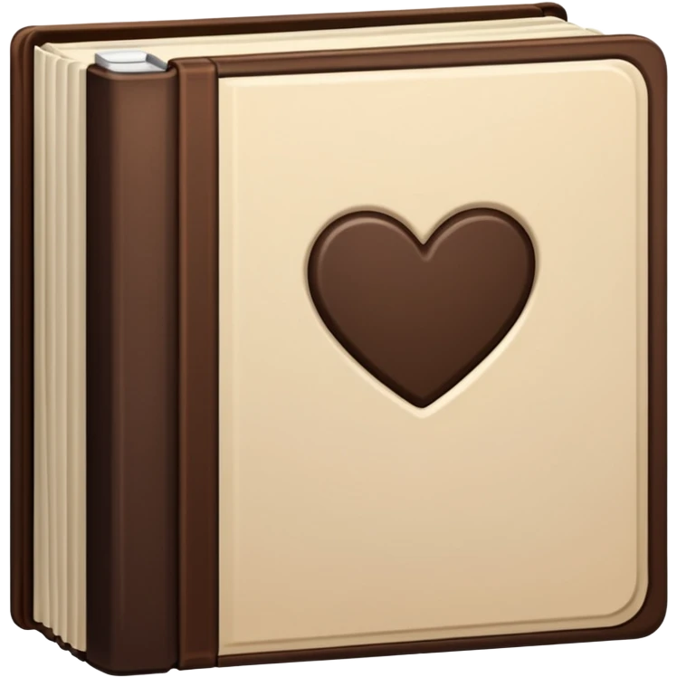 Cream and dark brown colored book emoji