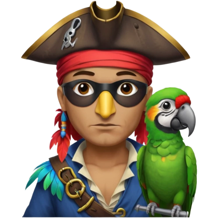 pirate and parrot emoji