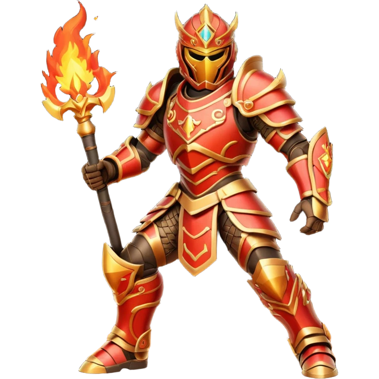 fire armored warrior emoji