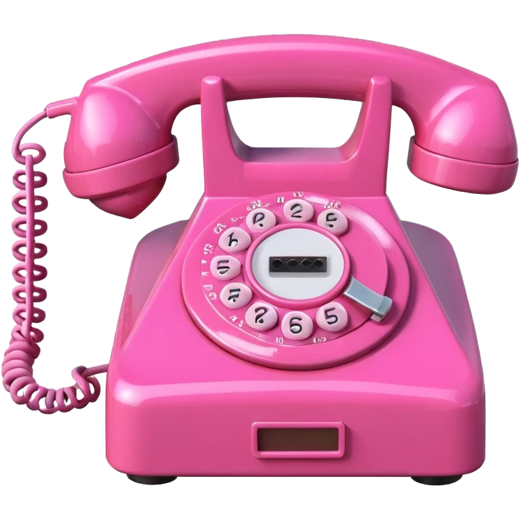 Pink hotline phone emoji