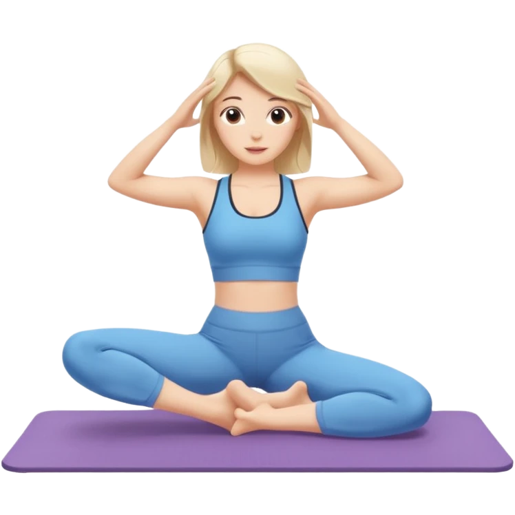 una chica haciendo pilates emoji