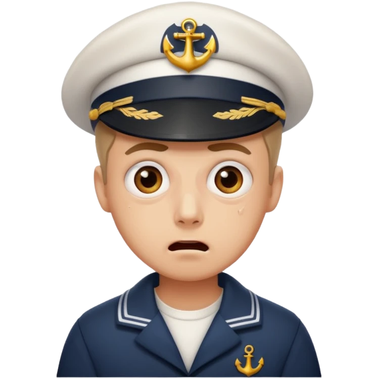 моряк во власти эмоций страх, паника emoji