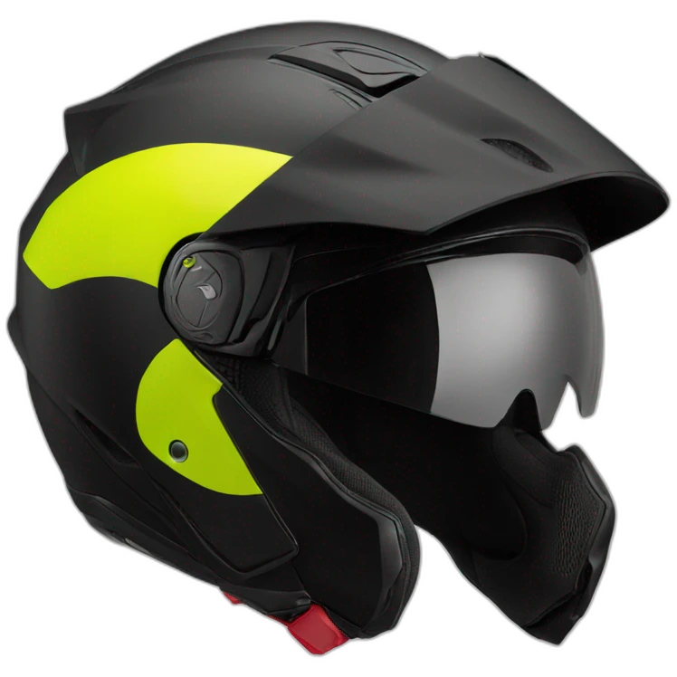 Casque moto full black emoji