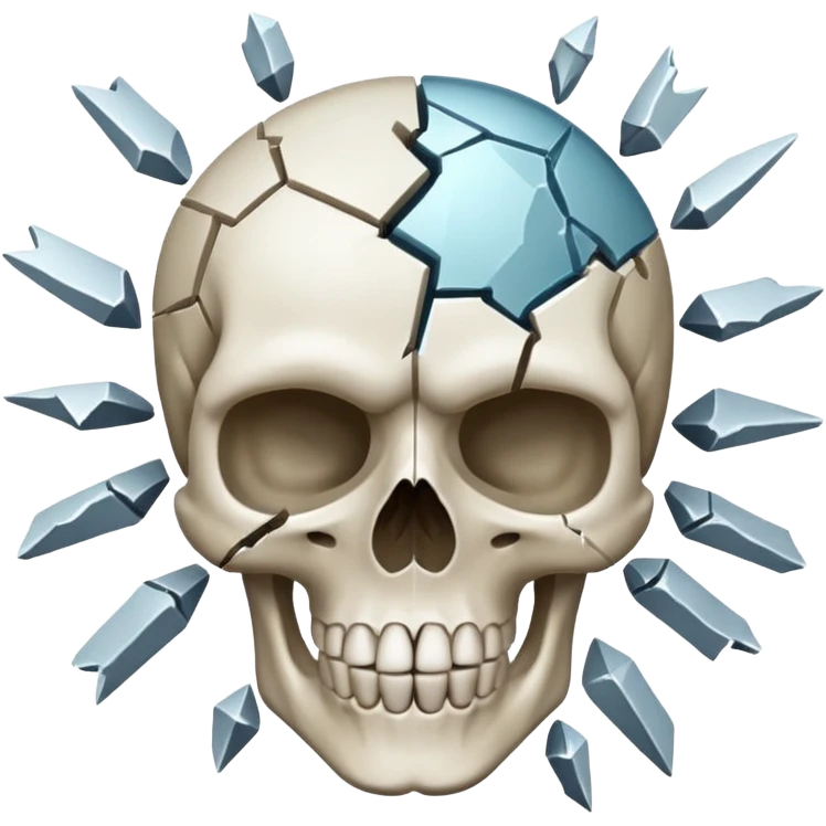 Skull with head explode emoji