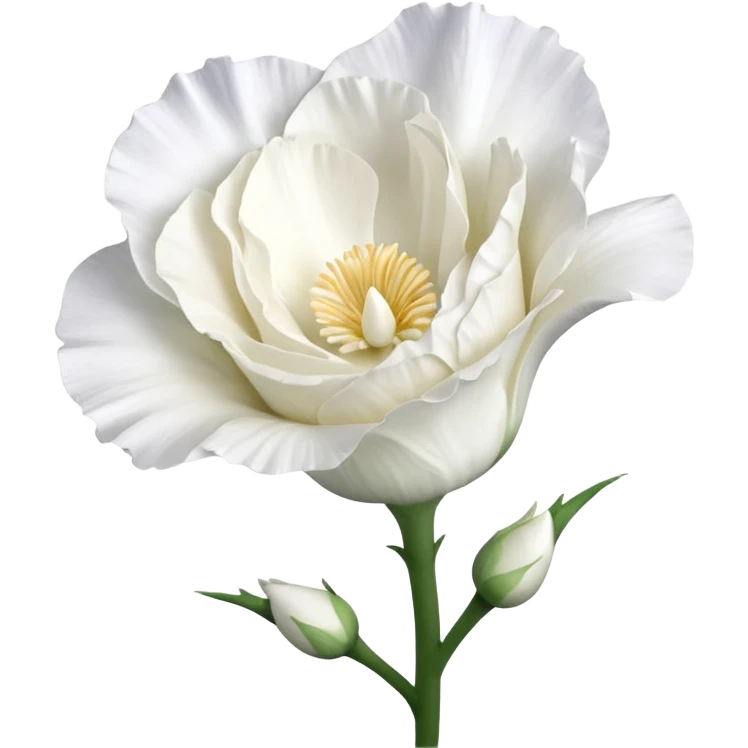Beautiful light white flower Eustoma emoji