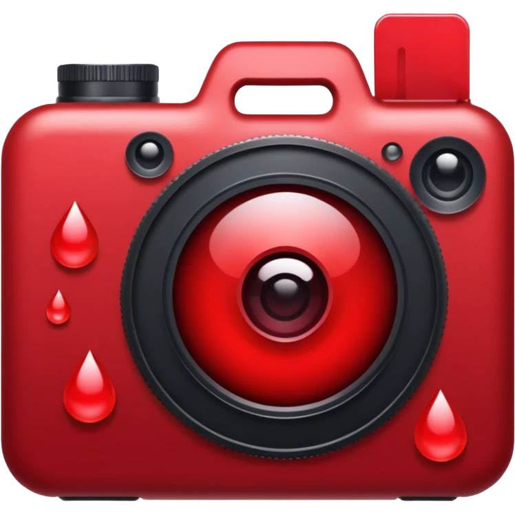 camera full of blood drops emoji