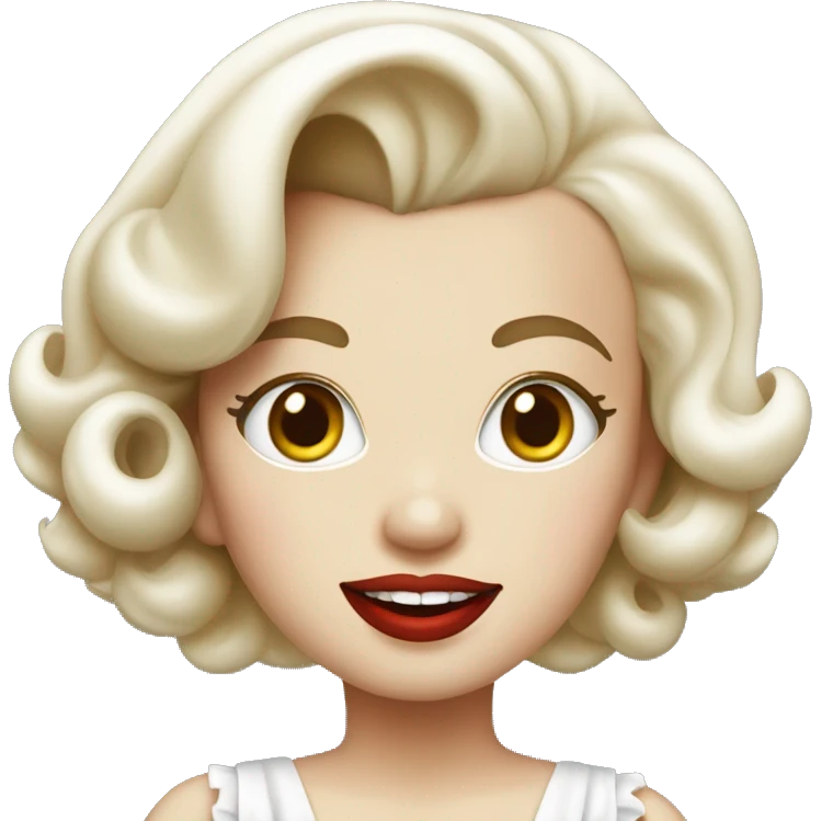 Marilyn Monroe in a maid dress emoji
