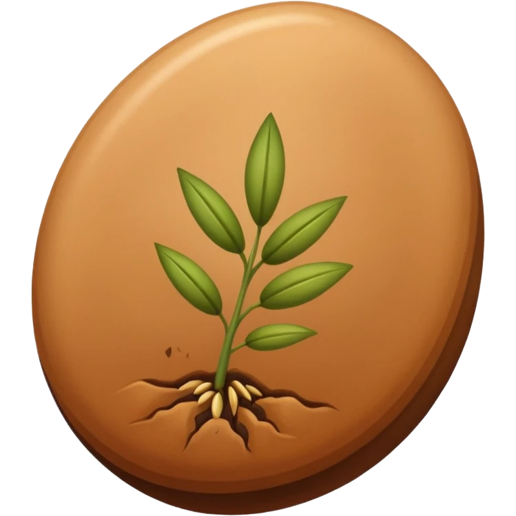 a single seed not in  the soil  emoji