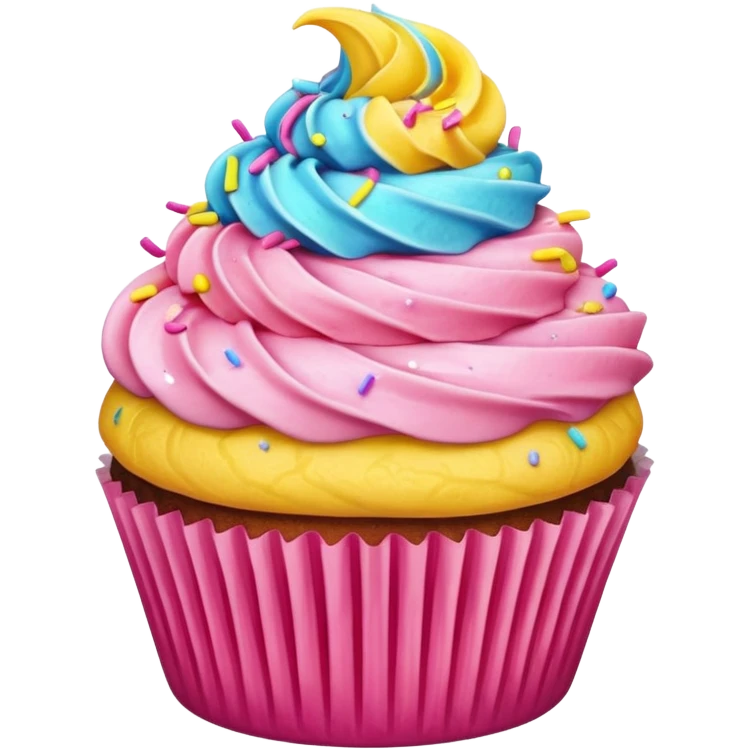 Cupcake with pink icing emoji