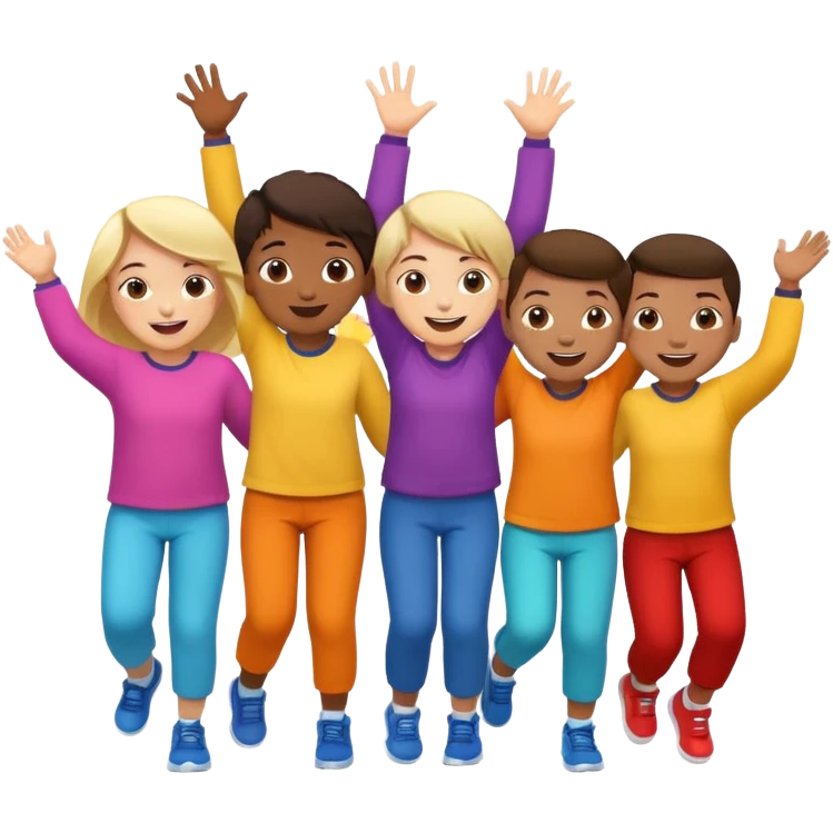 kids playing emoji