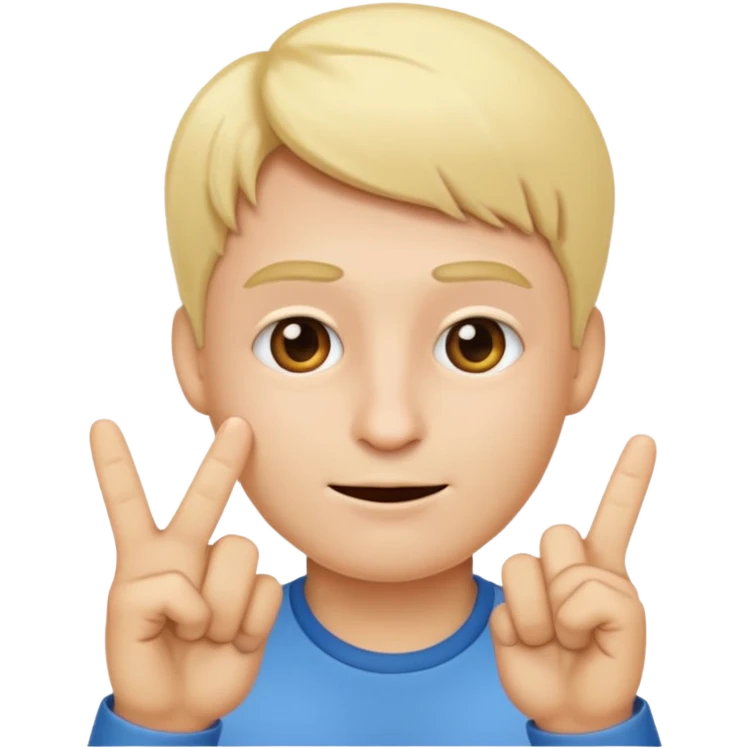 a emoji with two fingers in his nose, make him have a natural white skincolour and blonde hair emoji