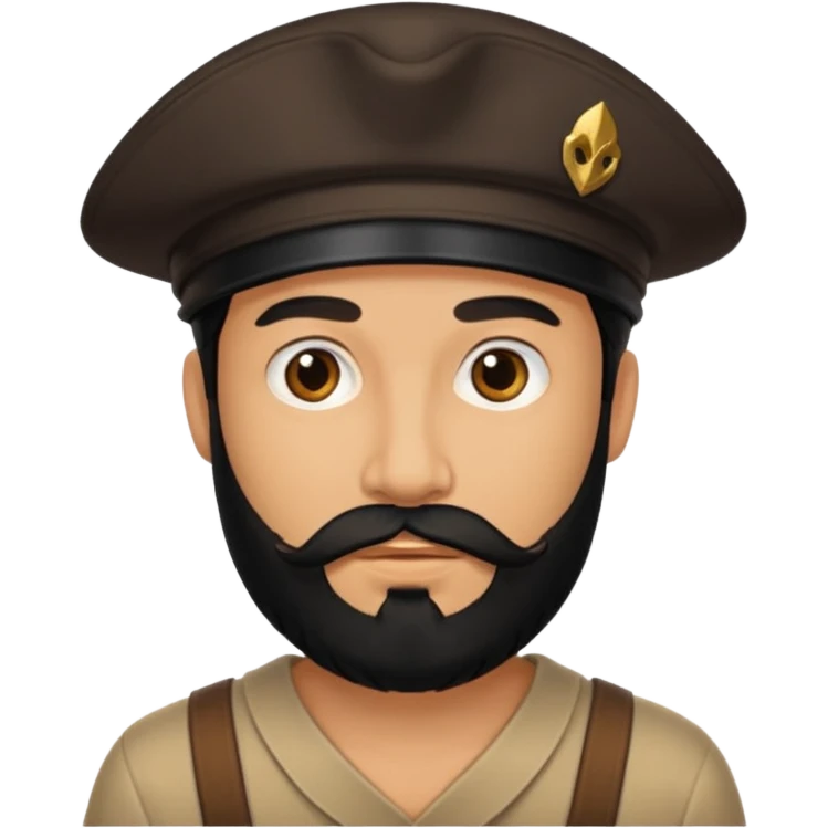 Hombre con barba negra emoji