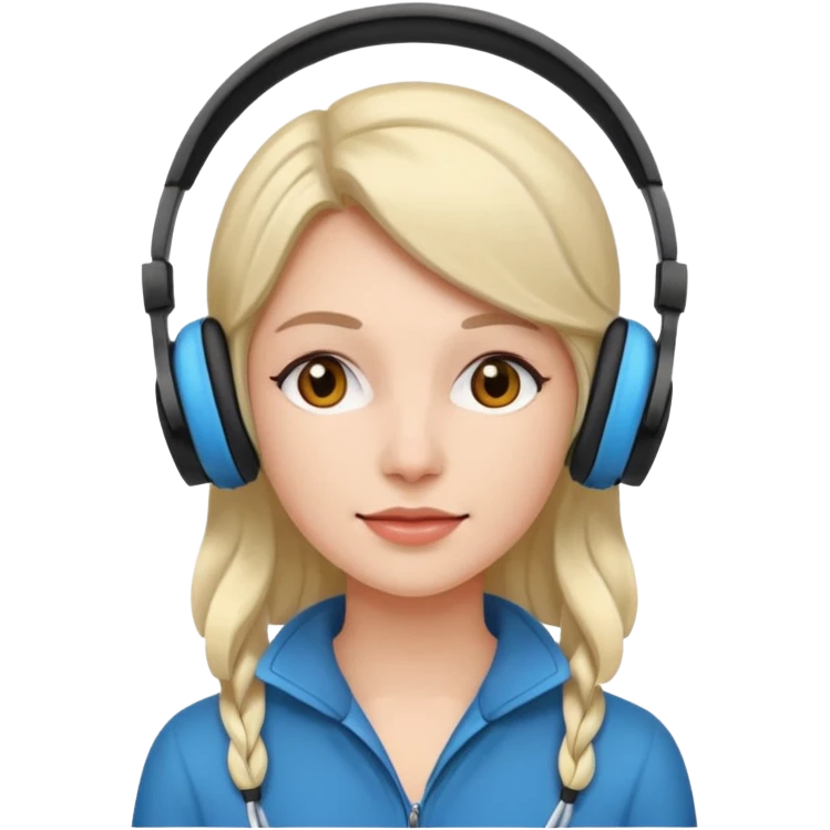KULAKLIK TAKAN KADIN emoji