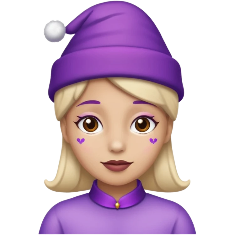 Purple butterfly,Christmas Hat emoji