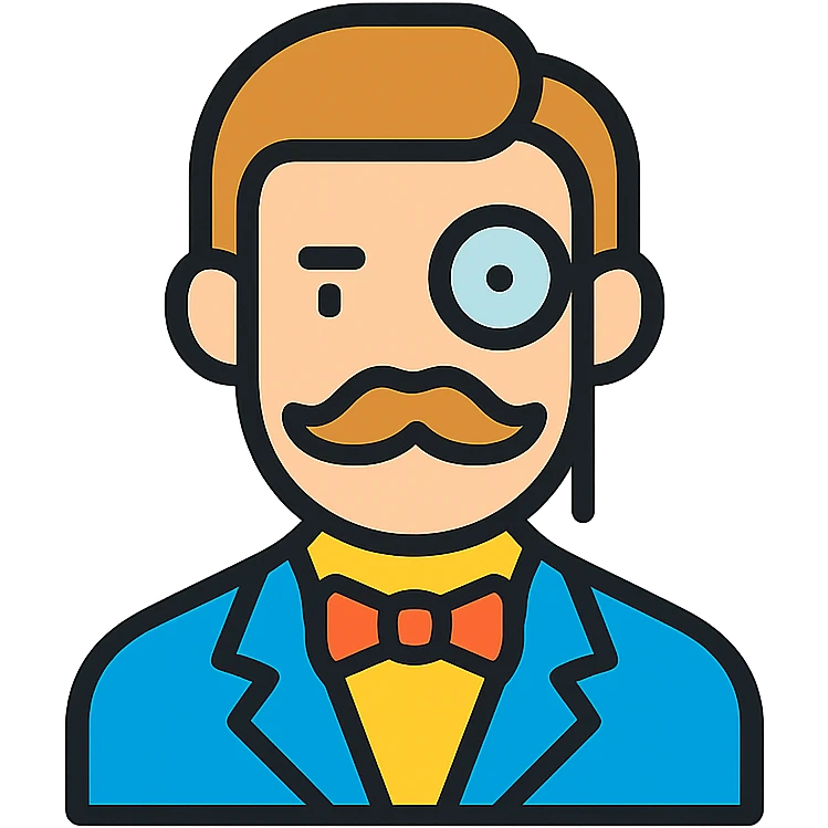 A man with a monocle emoji