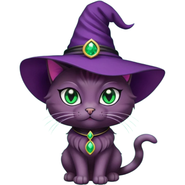 purple witch cat emoji